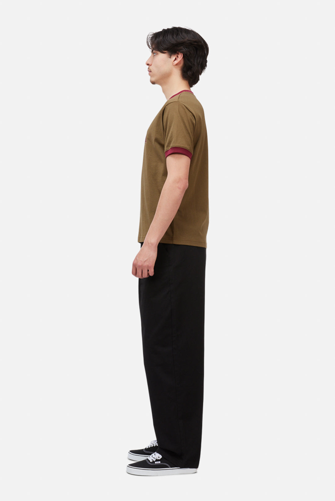 Dime Arch Ringer T-Shirt - Brown