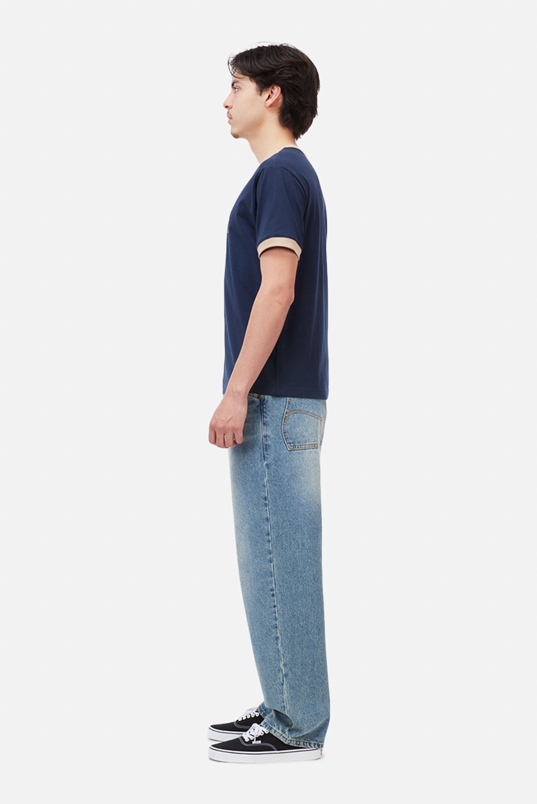Dime Arch Ringer T-Shirt - Navy