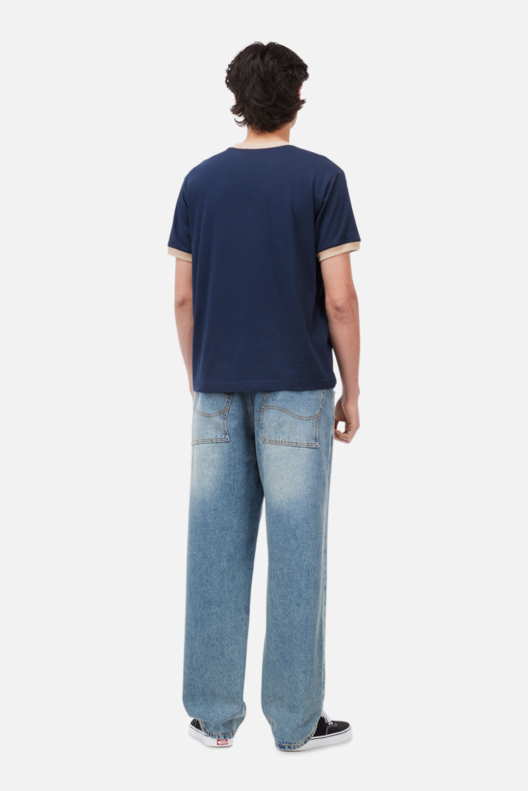 Dime Arch Ringer T-Shirt - Navy
