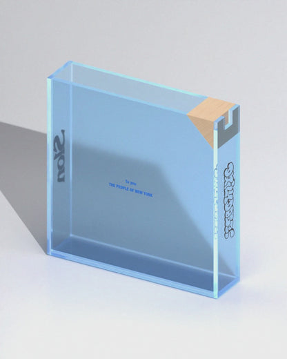 Slon Store 10th Anniversary Collab- ‘preciate ya - DDQS Acrylic Incense Burner - Clear Blue