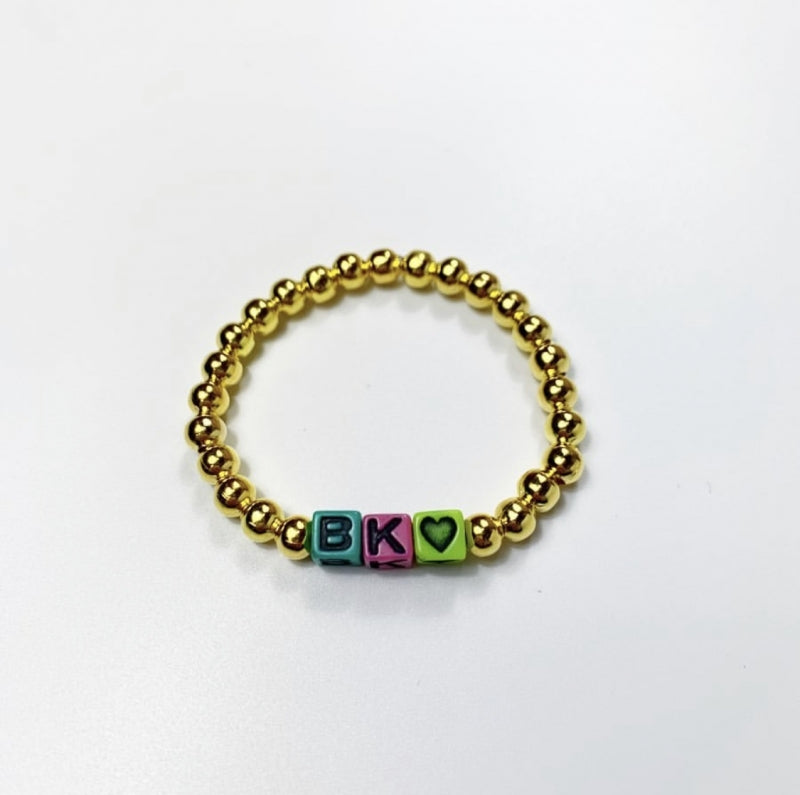 FUK'S SWEETHEART Beads Bracelet "BK♡"