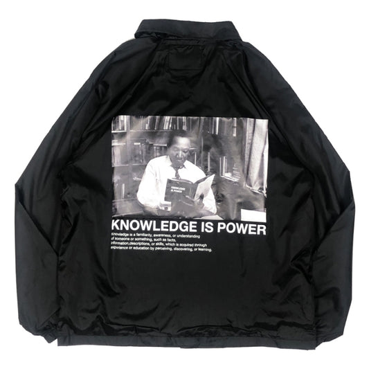 【20%OFF】BTNNY KNOWLEDGE IS POWER Coach's Jacket "Black"