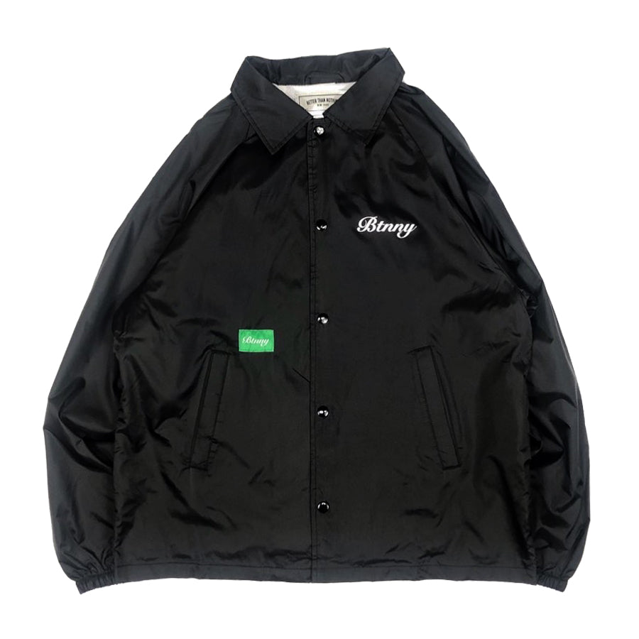 【20%OFF】BTNNY KNOWLEDGE IS POWER Coach's Jacket "Black"