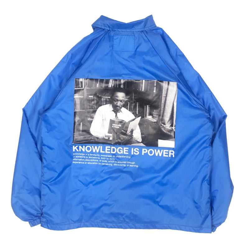 【20%OFF】BTNNY KNOWLEDGE IS POWER Coach's Jacket "Blue"