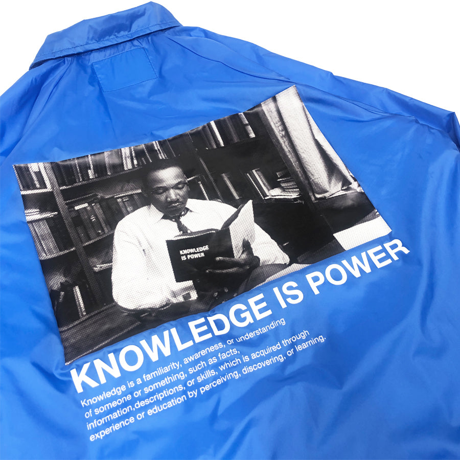 【20%OFF】BTNNY KNOWLEDGE IS POWER Coach's Jacket "Blue"