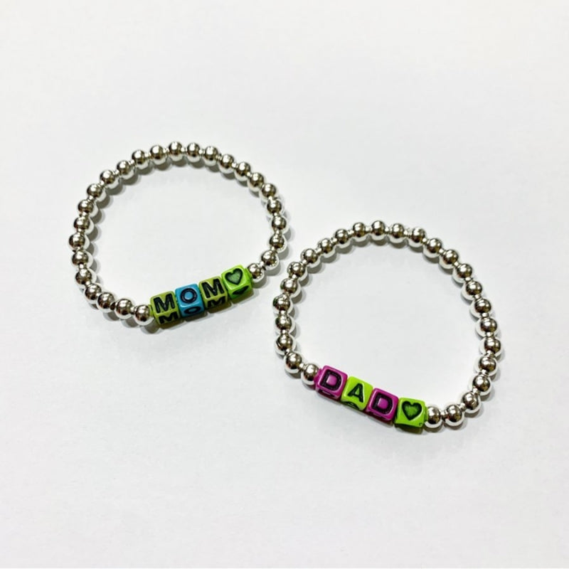 FUK'S SWEETHEART Beads Bracelet "MOM♡, DAD♡"