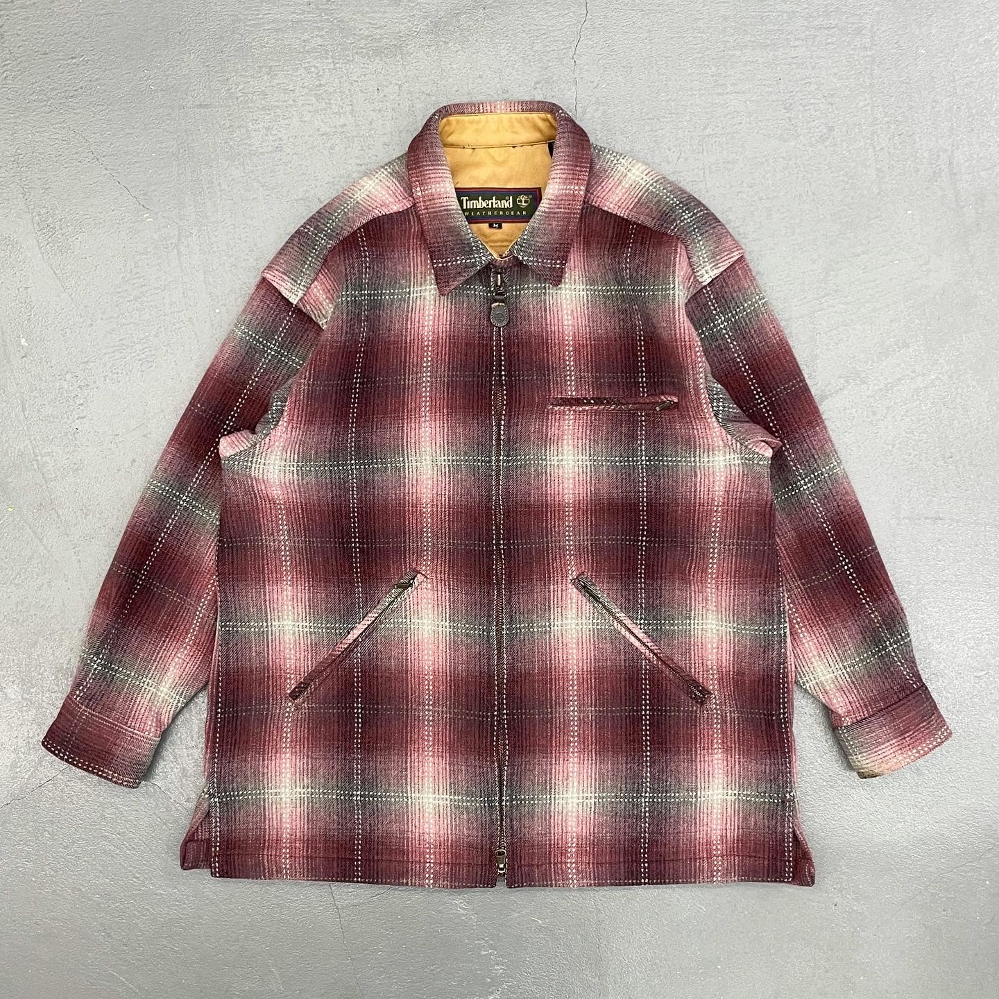 Timberland WeatherGear Plaid Wool Zip Jacket