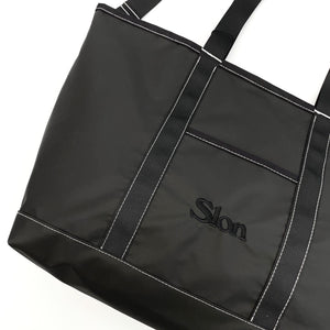 SLON x PACKING Utility Stitched Black Tote Bag