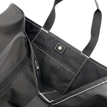 SLON x PACKING Utility Stitched Black Tote Bag