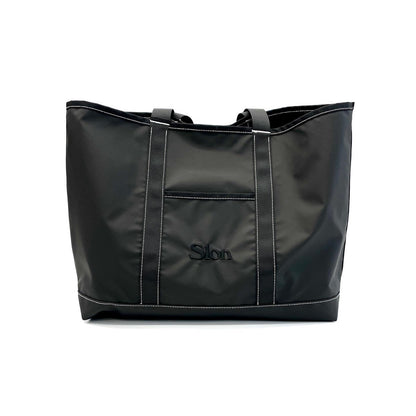 SLON x PACKING Utility Stitched Black Tote Bag