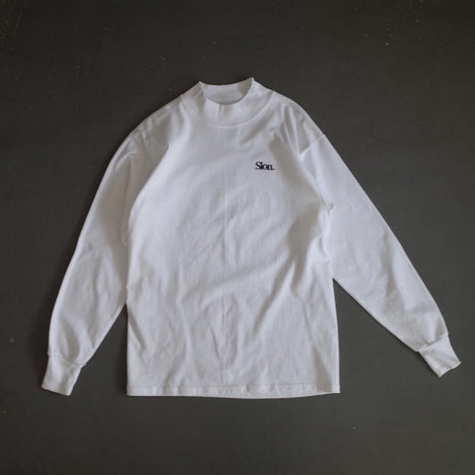 SLON Utility Mock-Neck L/S Tee "White"