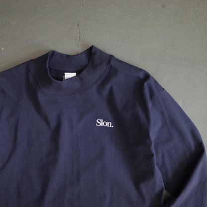 SLON Utility Mock-Neck L/S Tee "Navy"