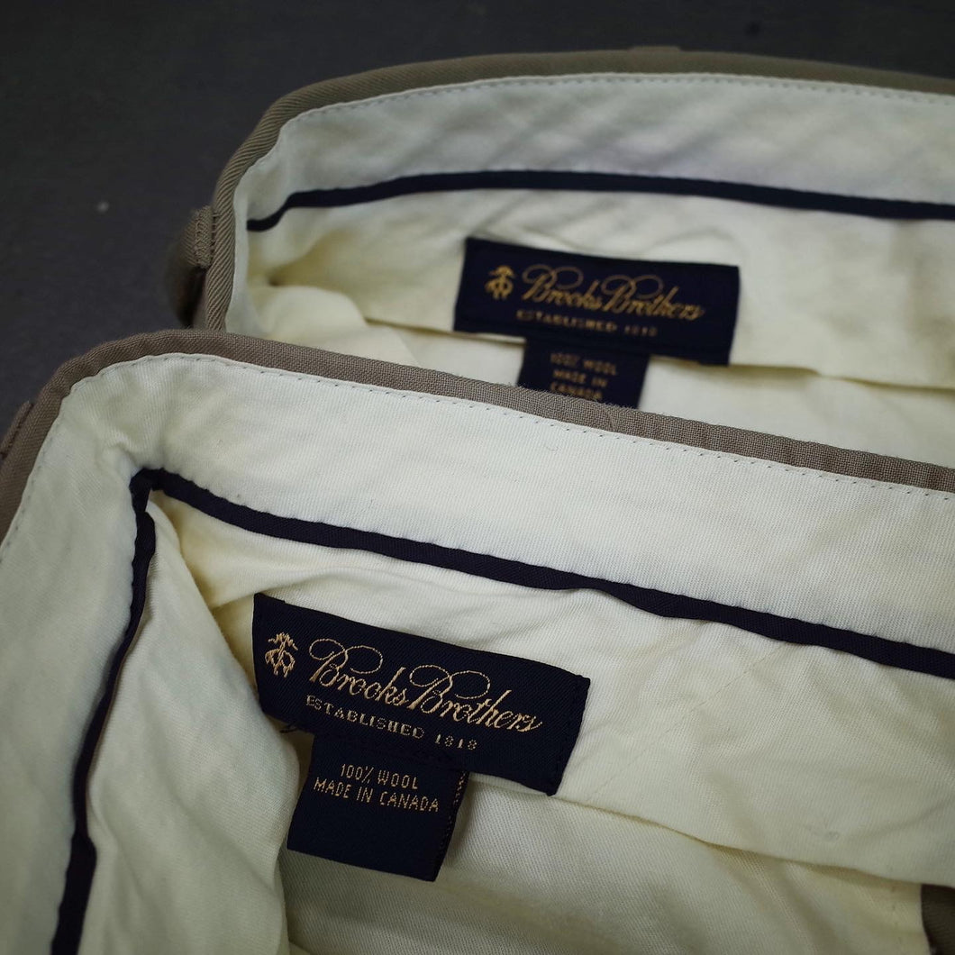 Brooks Brothers Tucked Wool Slacks