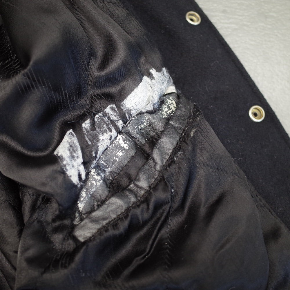 Hard Rock Cafe NEW YORK Leather Sleeve Wool Varsity Jacket
