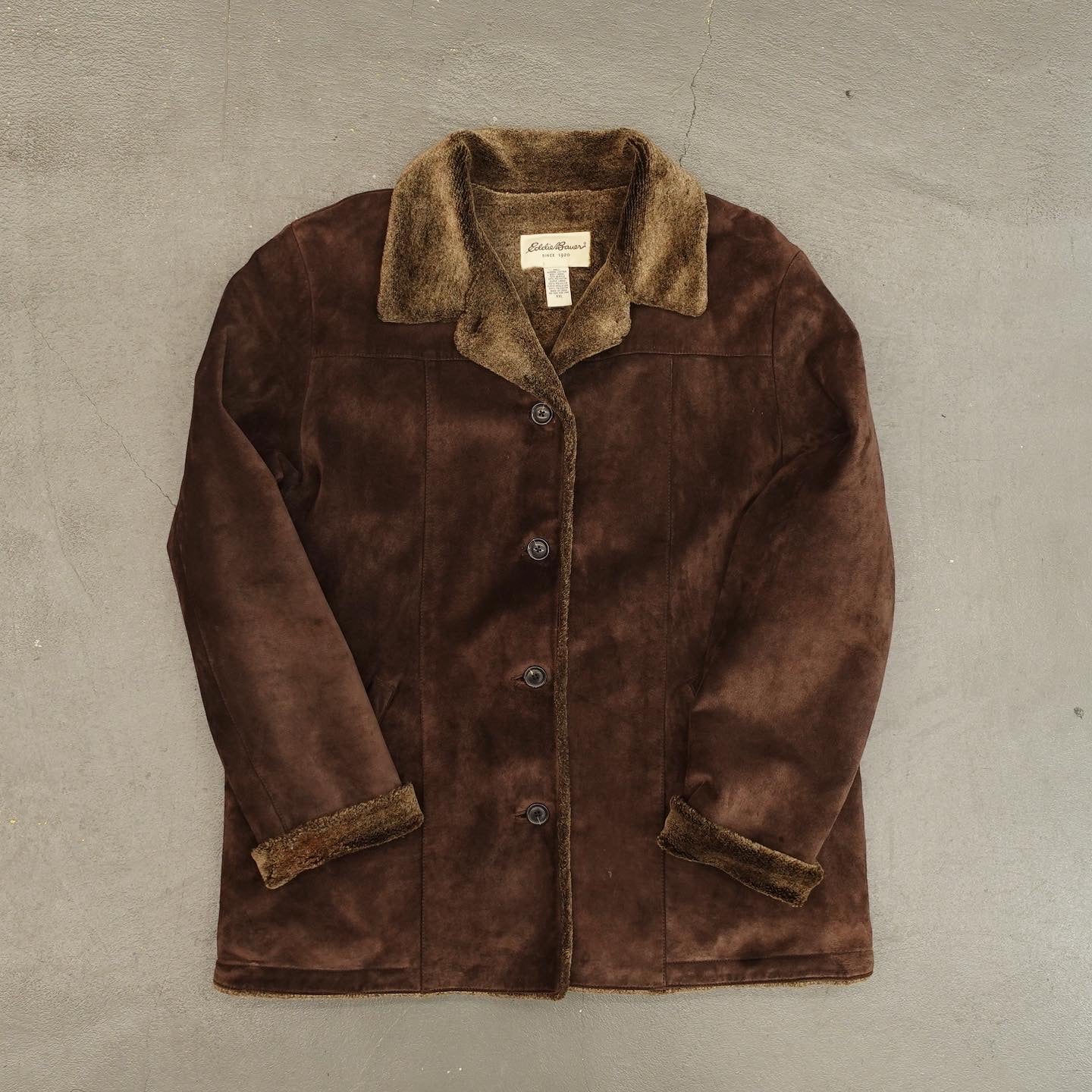 Eddie Bauer Mouton Fur Half Coat