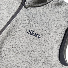 Load image into Gallery viewer, SLON Tech Logo Knit Fleece Vest &quot;Grey Heather&quot;

