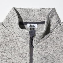 Load image into Gallery viewer, SLON Tech Logo Knit Fleece Vest &quot;Grey Heather&quot;
