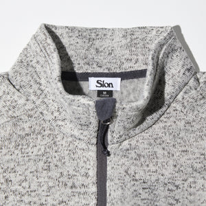 SLON Tech Logo Knit Fleece Vest "Grey Heather"