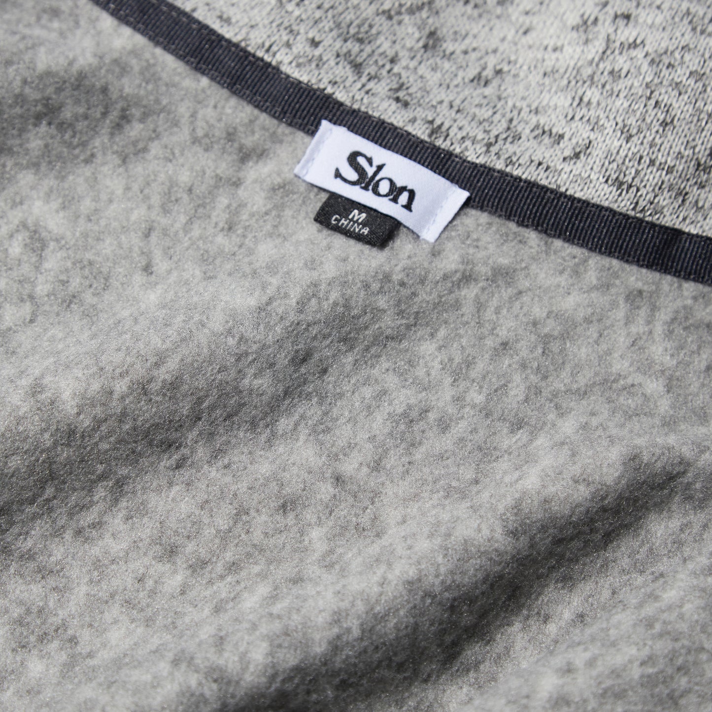 SLON Tech Logo Knit Fleece Vest "Grey Heather"