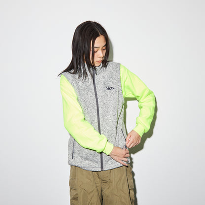 SLON Tech Logo Knit Fleece Vest "Grey Heather"