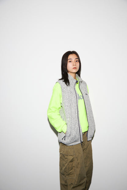 SLON Tech Logo Knit Fleece Vest "Grey Heather"