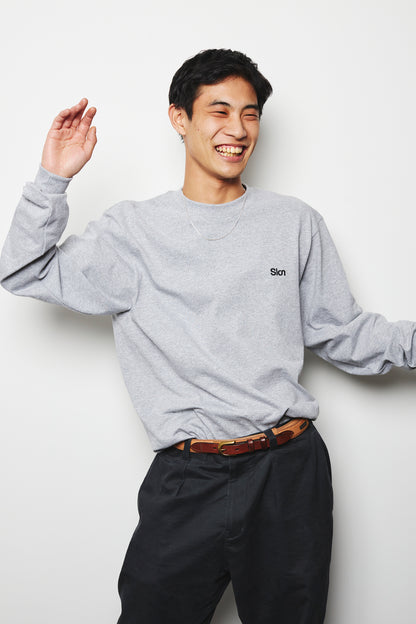 SLON RK-1 Logo L/S Tee "Heather Grey"
