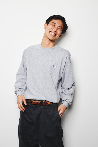 SLON RK-1 Logo L/S Tee "Heather Grey"