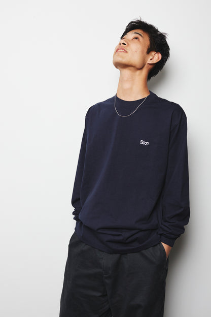 SLON RK-1 Logo L/S Tee "Navy"