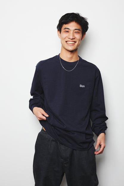 SLON RK-1 Logo L/S Tee "Navy"