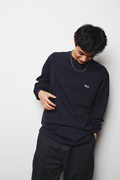 SLON RK-1 Logo L/S Tee "Navy"