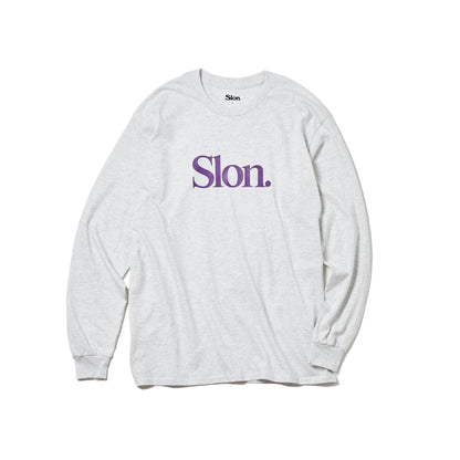 SLON Tech Logo L/S Tee "Ash x Purple"