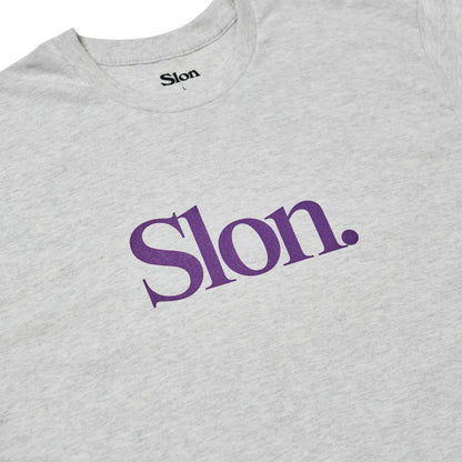 SLON Tech Logo L/S Tee "Ash x Purple"