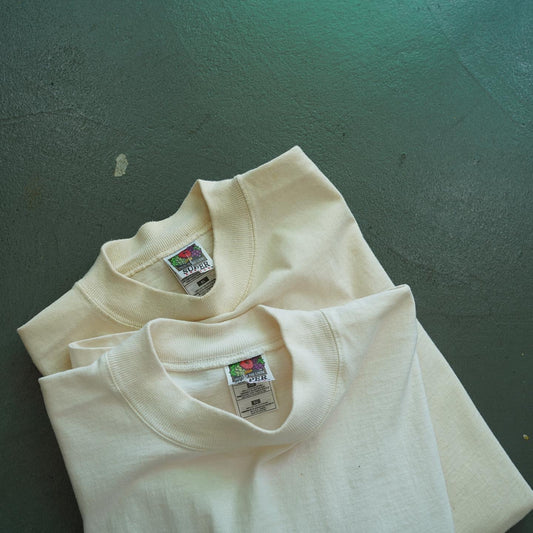 Fruits of the Loom "SUPER COTTON" Mock Neck L/S Tee