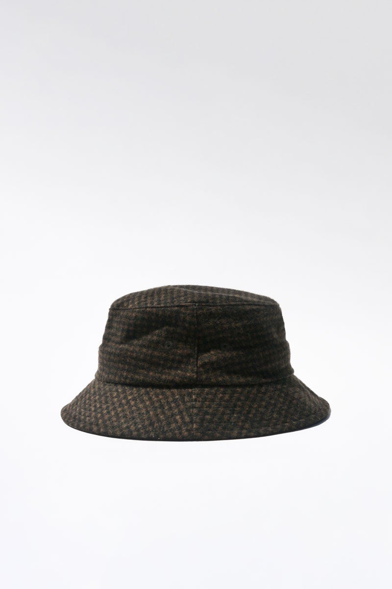 LITE YEAR Houndstooth Bucket Hat "Brown"