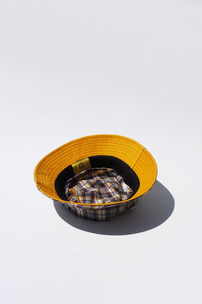 LITE YEAR Plaid Madras Bucket Hat "Yellow"