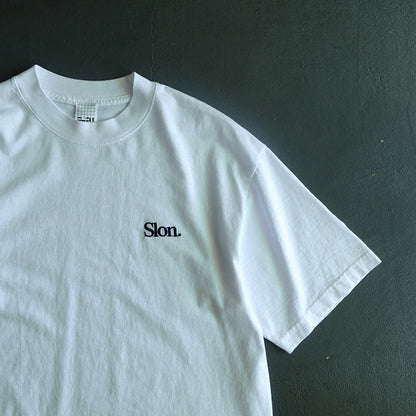 SLON Tech Logo 6.5oz Cotton S/S Tee “White”