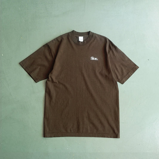 SLON Tech Logo 6.5oz Cotton S/S Tee “Chocolate”