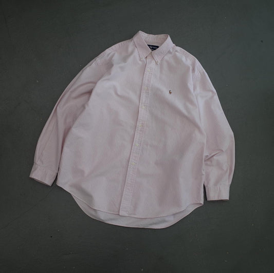 Ralph Lauren Pink Striped Oxford Shirt